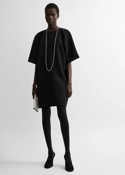 Totême Cocoon Mini Dress In Crepe For Women In Black