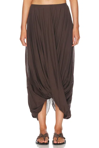 Totême Cocoon Skirt In Brown