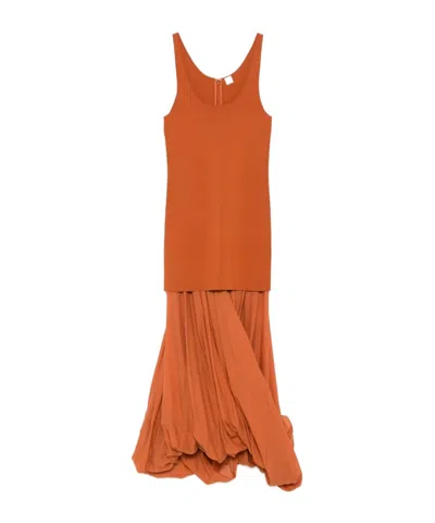 Totême Toteme Cocoon Sleeveless Dress In Brown