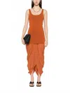 Totême Cocoon Tank Dress In Terracotta In Brown