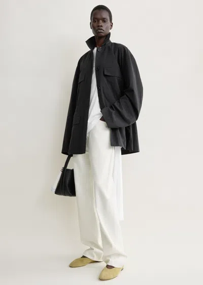 Totême Collared Drawstring Jacket Black