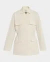 Totême Collared Drawstring Jacket In Gray