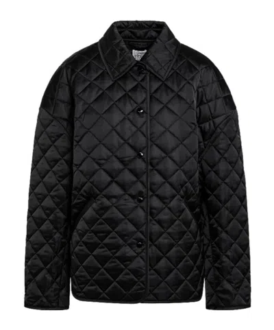 Totême Collared Long-sleeved Casual Jacket In Black