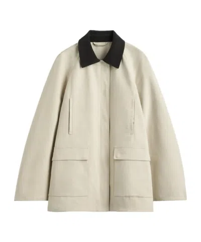 Totême Collared Long-sleeved Casual Jacket In Brown