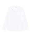 Totême Cotton Shirt Long Sleeves Curved Hem In White