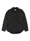 Totême Quilted Jacket Collared Neck Long Sleeves In Black