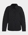 Totême Quilted Jacket Collared Neck Long Sleeves In Black