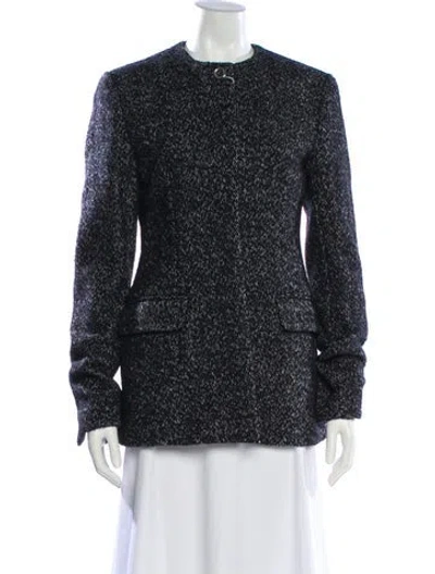 Pre-owned Totême Collarless Cinched Jacket Wool Evening Jacket W/ Tags In Black