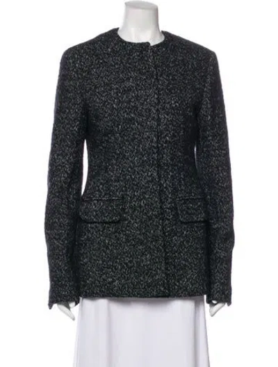 Pre-owned Totême Collarless Cinched Tweed Pattern Evening Jacket In Multi