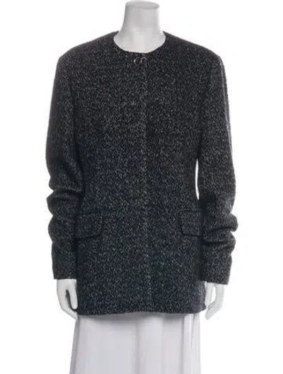 Pre-owned Totême Collarless Cinched Wool Blazer W/ Tags In Black