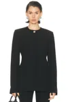 Totême Collarless Evening Jacket In Black
