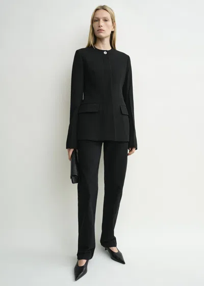 Totême Collarless Evening Jacket Black Petite