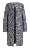 Totême Collarless Floral Coat In Multi