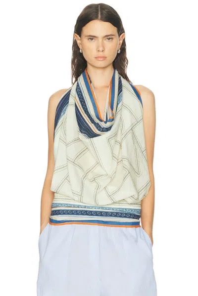 Totême Collector Scarf Top In Gray