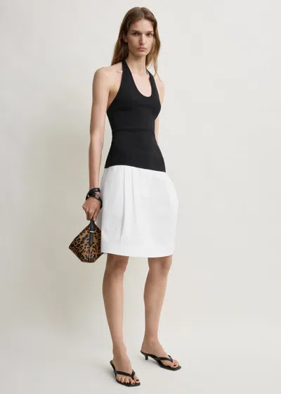 Totême Compact Knit Halter Top Black