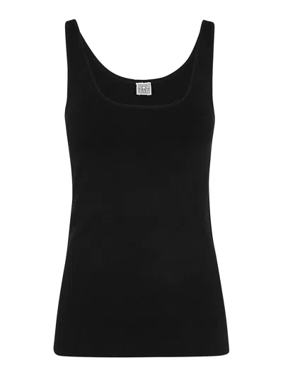 Totême Compact Knit Tank In Black