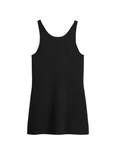 Totême Compact Knit Tank Top In Black