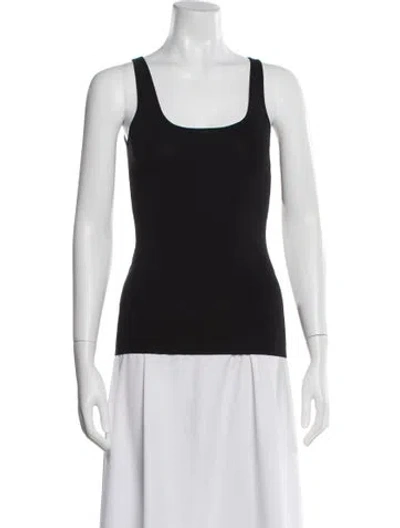 Pre-owned Totême Compact Knit Tank Wool Top In Black