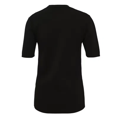 Totême Compact Knit Tee In Black
