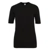 Totême Compact Knit Tee In Black