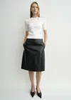 Totême Compact Knit Tee Optic White In White
