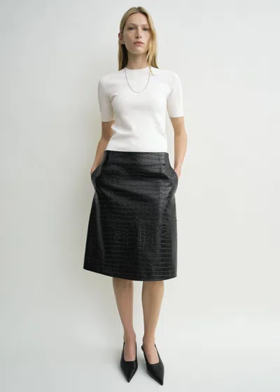 Totême Compact Knit Tee Optic White