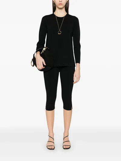 Totême Compact Knit Top In Black