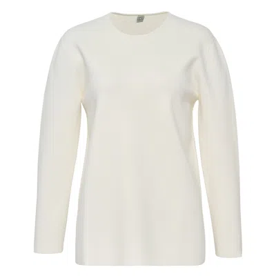 Totême Compact Knit Top In White