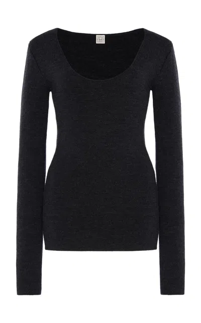 TOTÊME COMPACT KNIT WOOL TOP