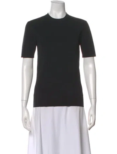 Pre-owned Totême Compact Knit Wool T-shirt In Black
