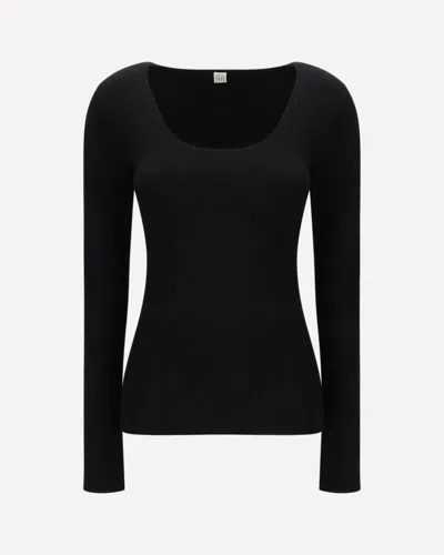 Totême Compact Sweater In Black