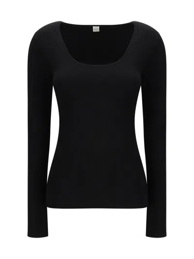 Totême Toteme Compact Sweater In Black