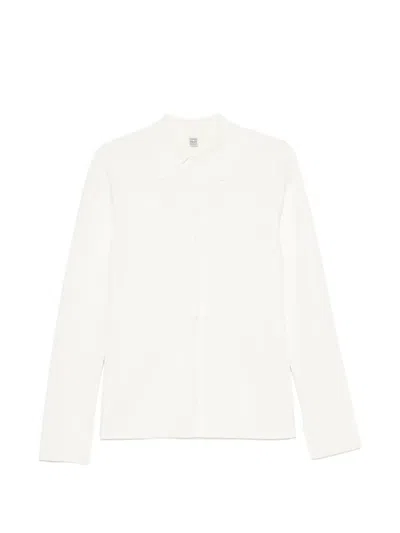 Totême Compact-knit Buttoned Cardigan In Neutral