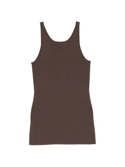 Totême Toteme Classic Compact Knit Tank Top In Brown