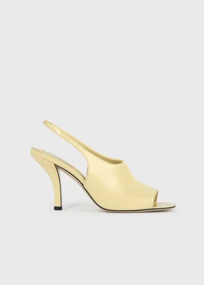 Totême Contour Naplack Slingbacks Buttercup In Yellow
