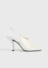 Totême Contour Naplack Slingbacks Off-white In Animal Print