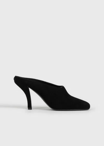 Totême Contour Suede Mules Black