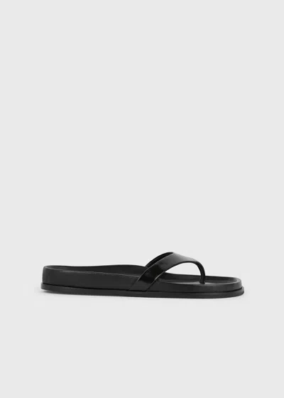 Totême Contoured Naplack Flip Flops Black
