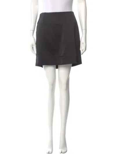Pre-owned Totême Contrast Satin Mini Skirt Mini Skirt In Blue