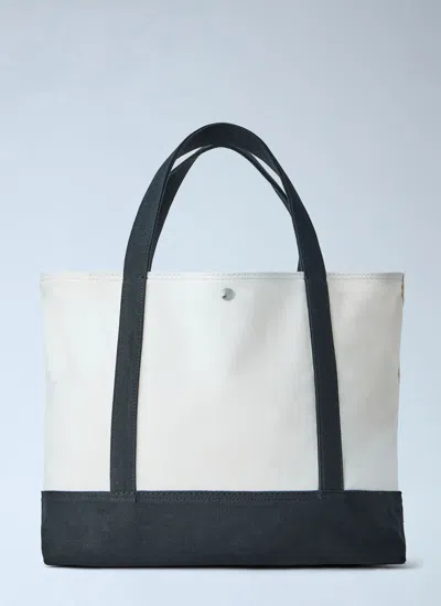 Totême Contrast-trim Beach Tote Bag In White