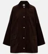Totême Toteme Organic Cotton Corduroy Overshirt Jacket In Brown