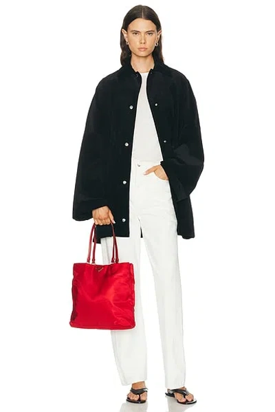 Totême Cord Overshirt Jacket In Black