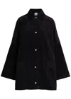 Totême Toteme Organic Cotton Corduroy Overshirt Jacket In Black