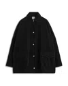 Totême Toteme Organic Cotton Corduroy Overshirt Jacket In Black