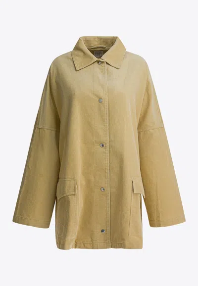 Totême Corduroy Overshirt In Sand