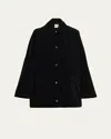 Totême Toteme Organic Cotton Corduroy Overshirt Jacket In Black