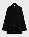 Totême Toteme Organic Cotton Corduroy Overshirt Jacket In Black