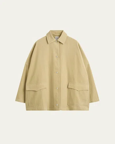 Totême Corduroy Oversized Shirt Jacket In Brown