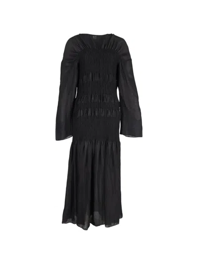 Pre-owned Totême Coripe Maxi Dress In Black
