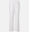 Totême Cotton And Silk Voile Wide-leg Pants In Gray
